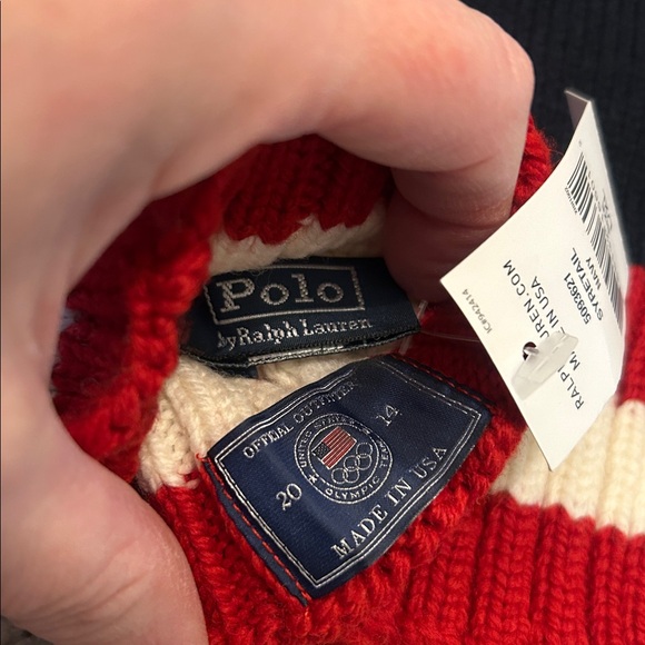 NWT Ralph Lauren USA Winter Olympic Team Knit Mittens Size L/XL - Picture 4 of 6